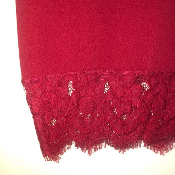 Red Dress with Lace at the bottom - Picture 2 of 3